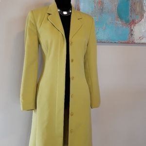 Doncaster/Pea Green/ Lightweight Wool/ Coat Dress